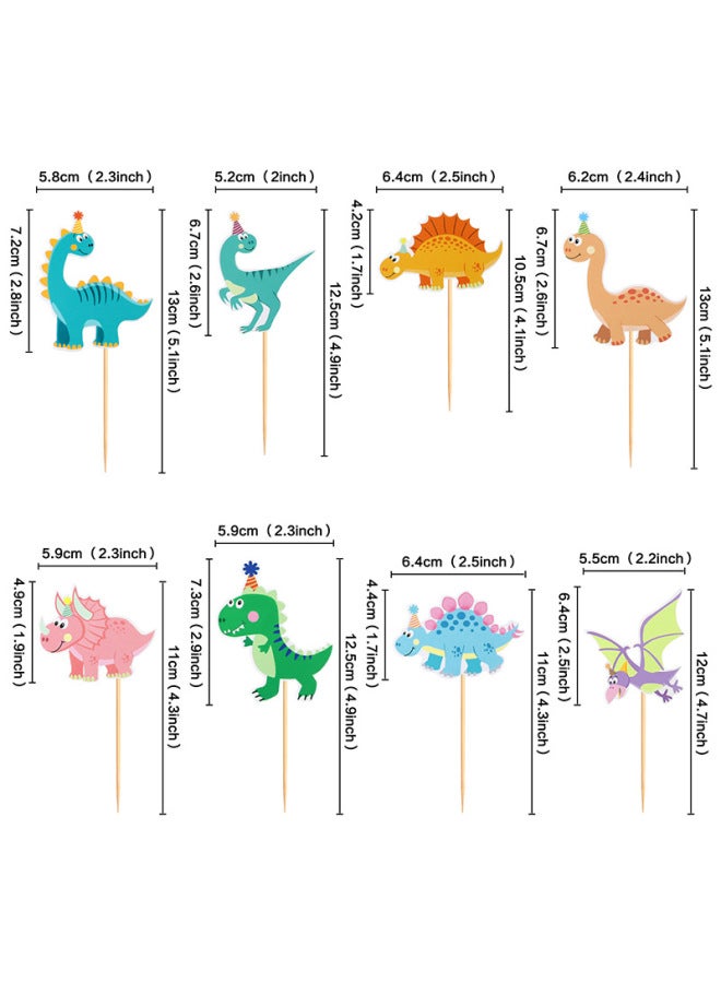 St Copyright Product Creative Cartoon Dinosaur Animal Cake Card Insertion Dinosaur Theme Paper Cup Cake Edge Decoration - Image 1