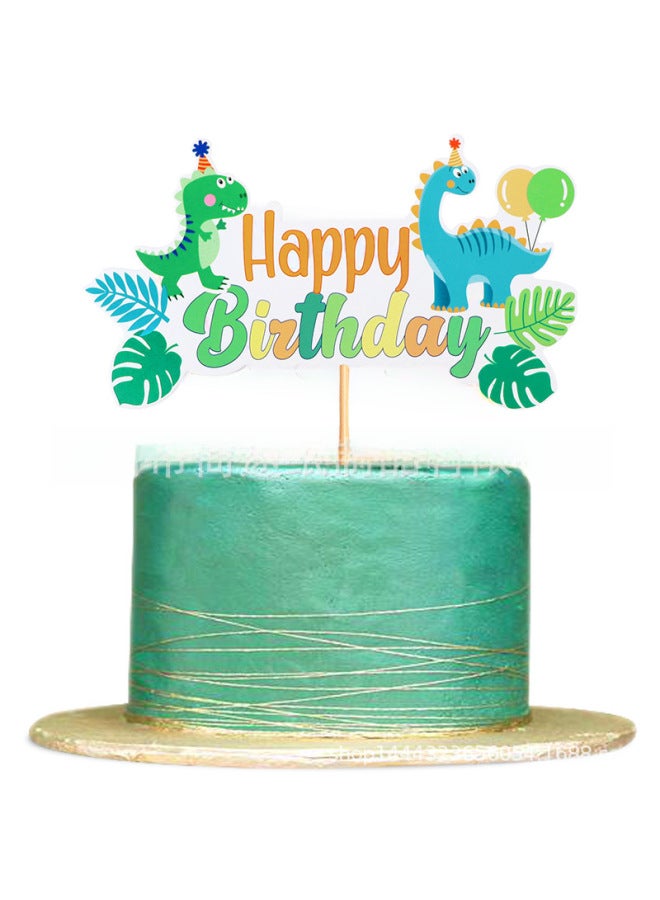St Copyright Product Creative Cartoon Dinosaur Animal Cake Card Insertion Dinosaur Theme Paper Cup Cake Edge Decoration - Image 3