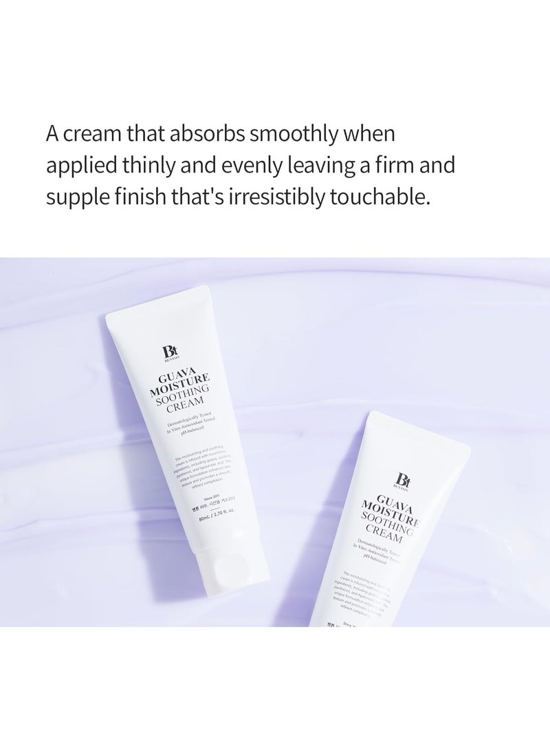 BENTON Guava Moisture Soothing Cream - Skin soothing and moisturizing effect for Dry skin types, Sensitive Skin, Not Tested on Animals, Korean Skin Care, 80ml - Image 2