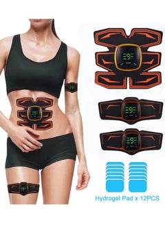 Y&D Rechargeable Body Building Fitness Electric Muscles Training Machine Home Fitness Equipment Abdominal Exerciser Ab Machine Abdominal Toning Belt Muscle Toner Fitness Training Gear Ab Trainer Equipment for Home Abs Stimulator Muscle Toner  - Image 2