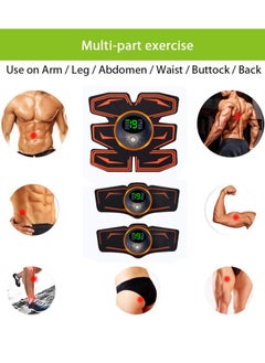Y&D Rechargeable Body Building Fitness Electric Muscles Training Machine Home Fitness Equipment Abdominal Exerciser Ab Machine Abdominal Toning Belt Muscle Toner Fitness Training Gear Ab Trainer Equipment for Home Abs Stimulator Muscle Toner  - Image 5