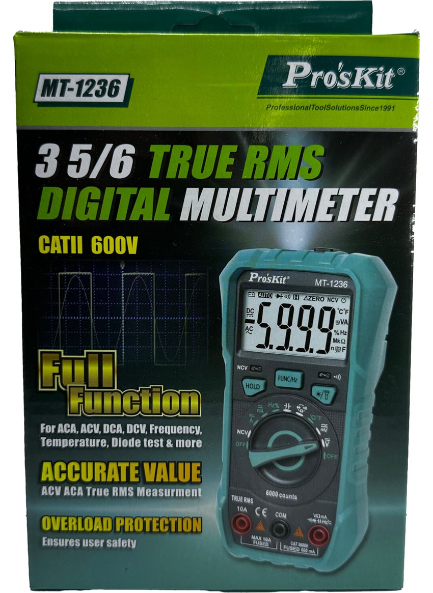 Proskit - MT-1236 3-5/6 True-Rms Digital Multimeter - Image 1