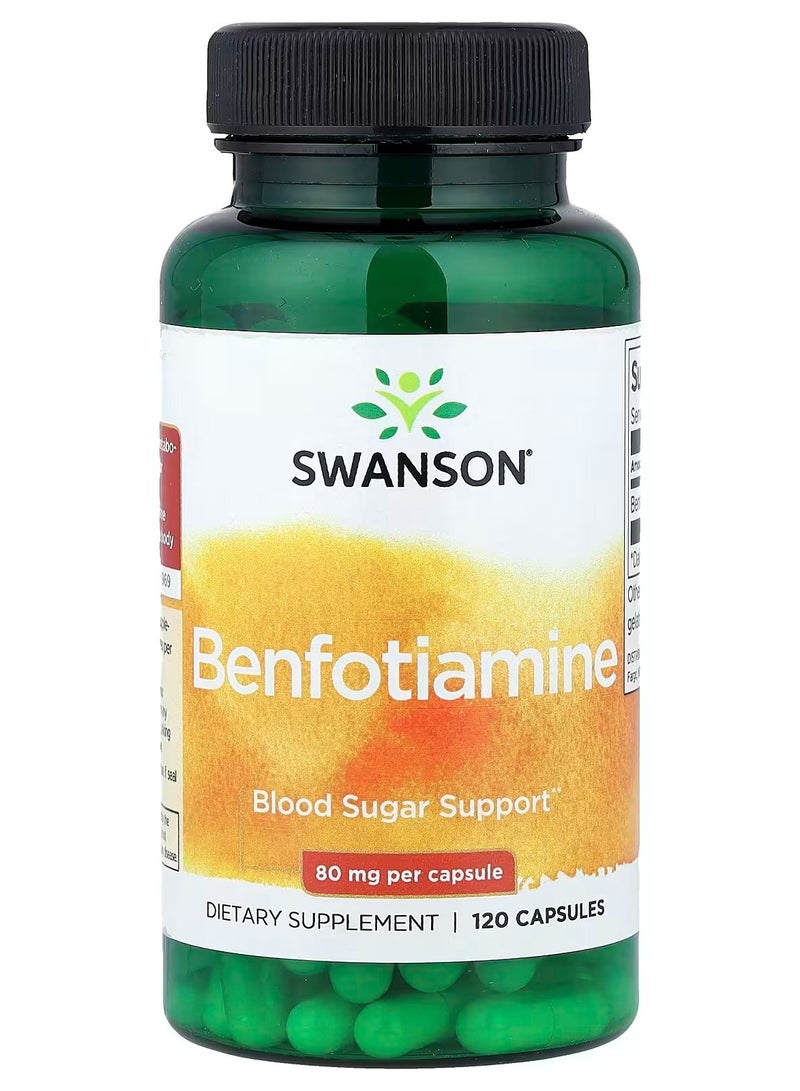 Swanson, Benfotiamine, 80 mg, 120 Capsules