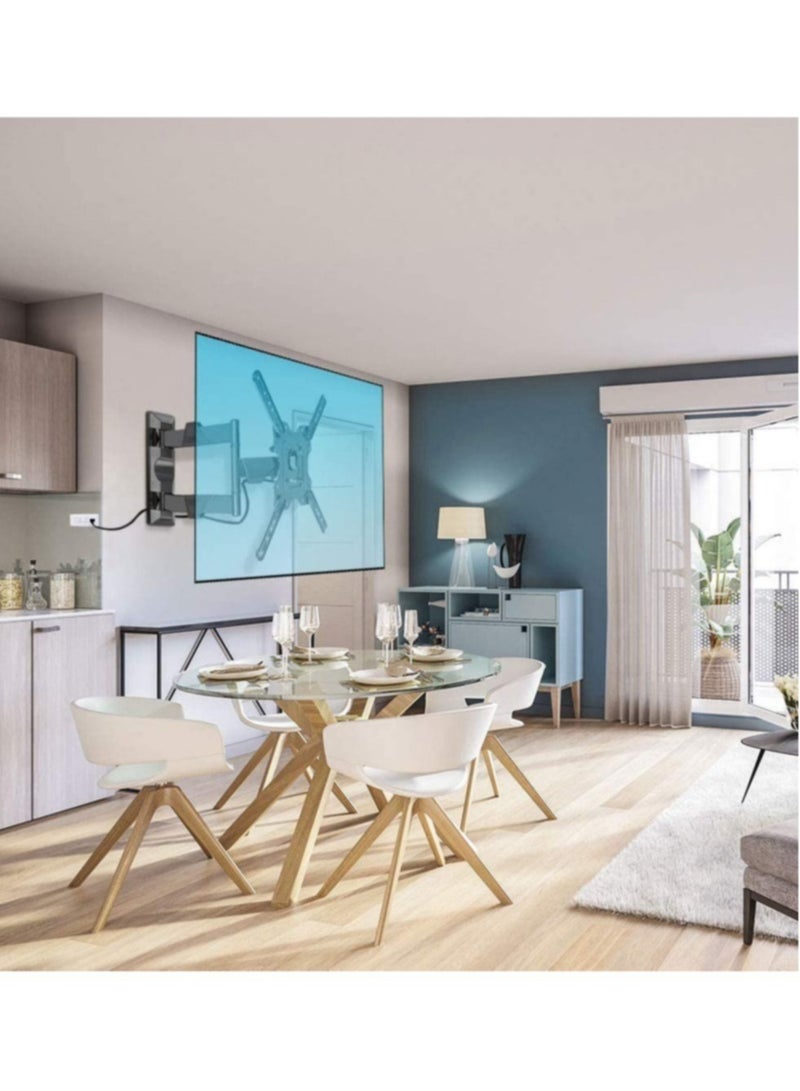 Full Motion TV Wall Mount for Most 32 55 Inch Computer Monitors and TVs Adjustable Tilting Rotating Weight up to 60lbs - Image 2