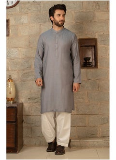 Molana Tariq Jamil (MTJ) Men Kurta Plain Blue
