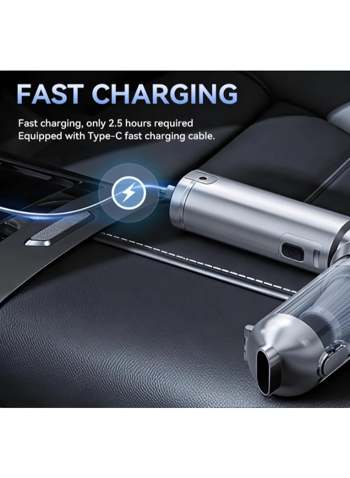GOGOGO Car Vacuum Cleaner High Power 20000Pa – Cordless Handheld Mini Vacuum & Air Duster for Car & Desk, Home, Office & Camping, Ideal Gift for Men & Women, 6000mAh Battery (Fast Charging Edition) - Image 5