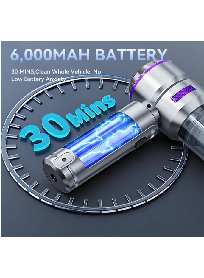 GOGOGO Car Vacuum Cleaner High Power 20000Pa – Cordless Handheld Mini Vacuum & Air Duster for Car & Desk, Home, Office & Camping, Ideal Gift for Men & Women, 6000mAh Battery (Fast Charging Edition) - Image 3