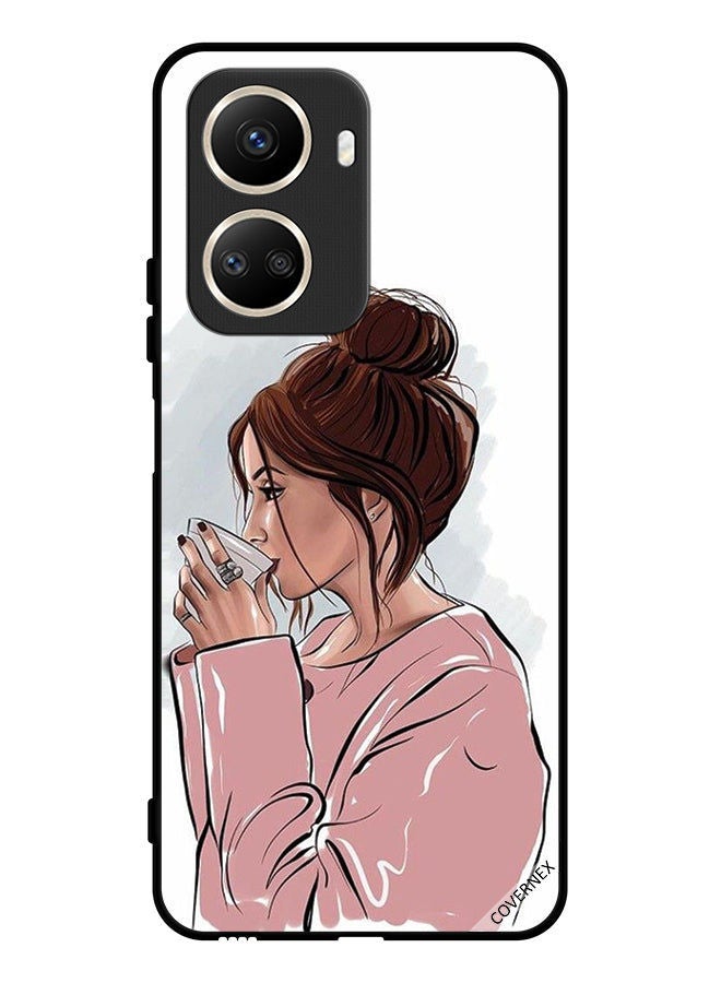 Covernex Protective Case Cover For Huawei nova 10 SE Girl Drinking Tea Art - Image 1