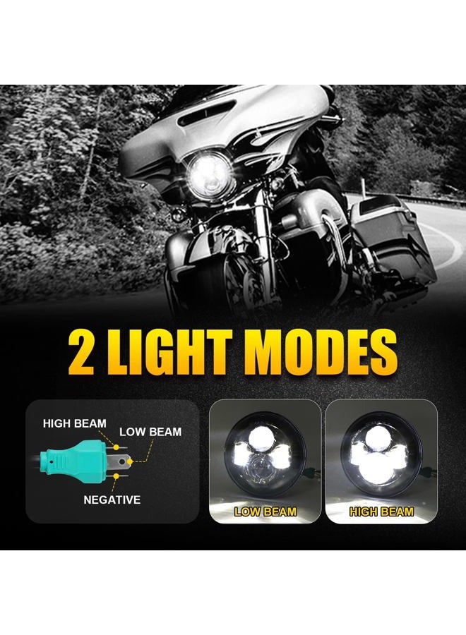 LX-LIGHT Dot Approved 7Inch Black LED Daymaker Headlight for Harley Davidson Motorcycle Tour,FLD,Softail Heritage,Street Glide,Road King,Electra Glide,Yamaha V-Star Road Star Jeep Wrangler - Image 3