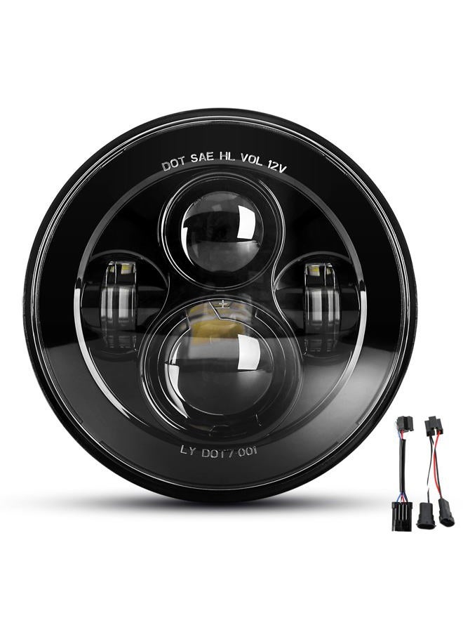LX-LIGHT Dot Approved 7Inch Black LED Daymaker Headlight for Harley Davidson Motorcycle Tour,FLD,Softail Heritage,Street Glide,Road King,Electra Glide,Yamaha V-Star Road Star Jeep Wrangler - Image 1