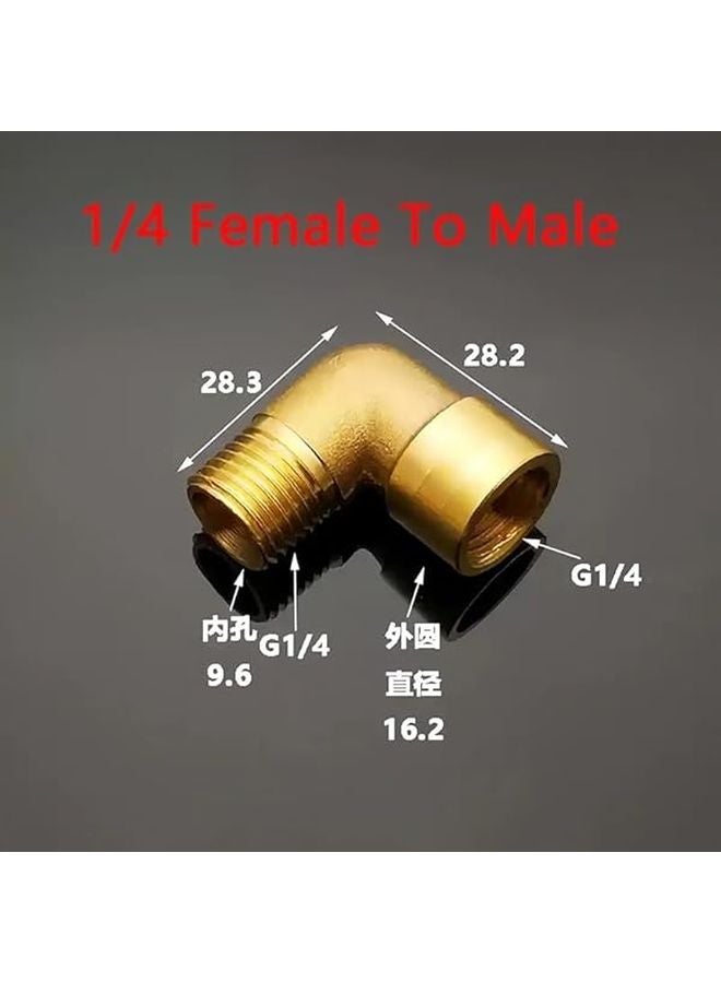 براس 1 4 بوصة أنثى ذكر خيوط الكوع أنابيب متساوية تركيب موصل للماء الوقود - Image 3