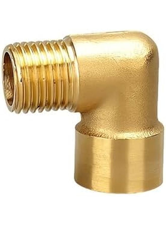 براس 1 4 بوصة أنثى ذكر خيوط الكوع أنابيب متساوية تركيب موصل للماء الوقود - Image 1