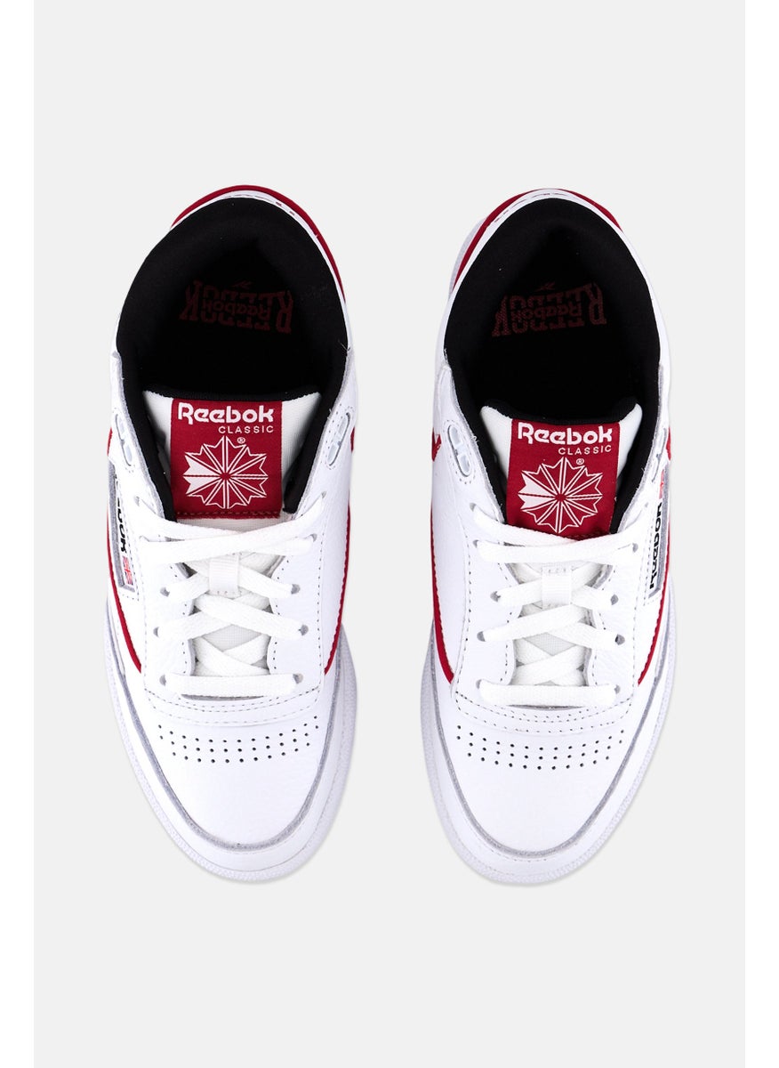 Reebok Kids Boy Club C Lace Up Outdoor Shoes, White  - Image 3