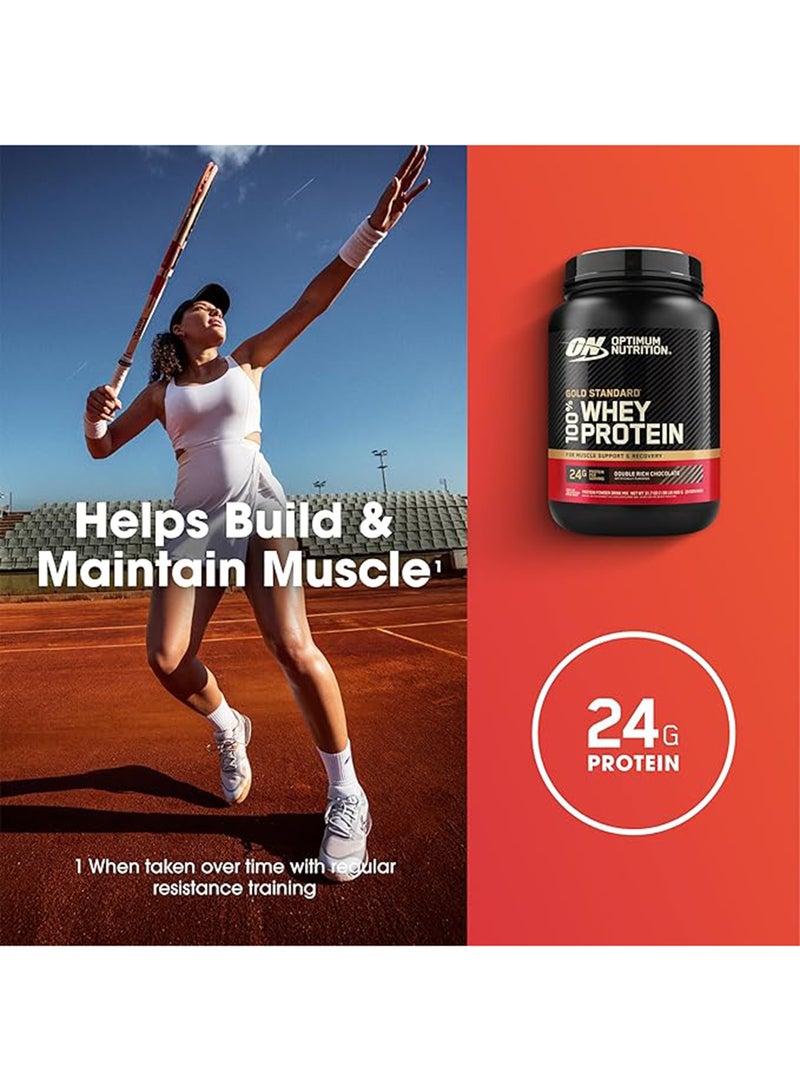أوبتيموم نيوتريشن مسحوق بروتين جولد ستاندرد 100% مصل اللبن بوزن 5 رطل (بنكهة الشوكولاتة الغنية المزدوجة) - Image 5