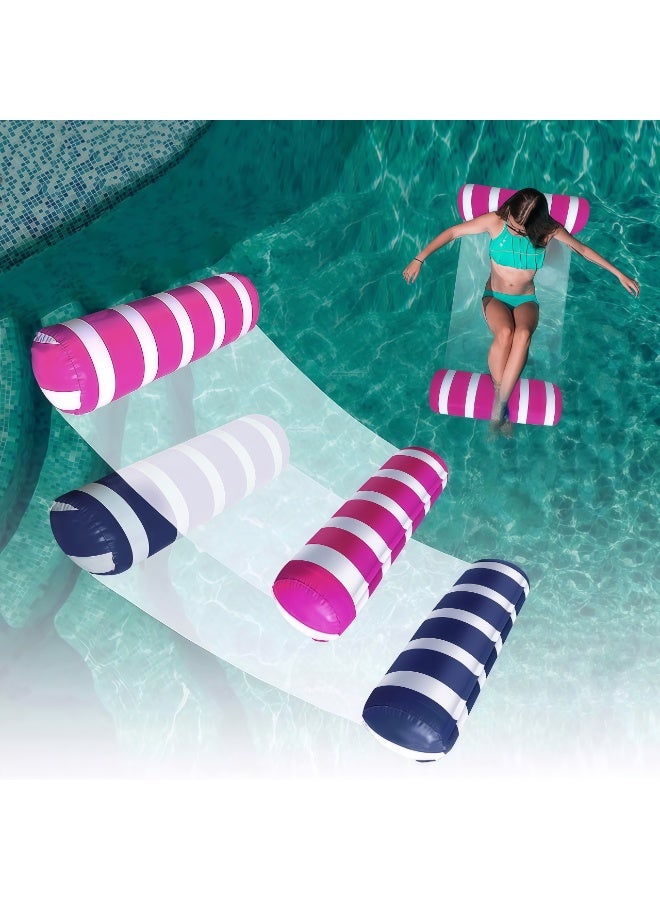 CHIYLE 3 Pack 2 Inflatable Hammock Pool Floats with 1 Air Pump . 4-in-1 Design Conversion. Adult Size Pool Floaties Toys, Multi-Purpose Floats for Swimming Pool, Saddle, Lounge Chair, Hammock, Drifter. - Image 2