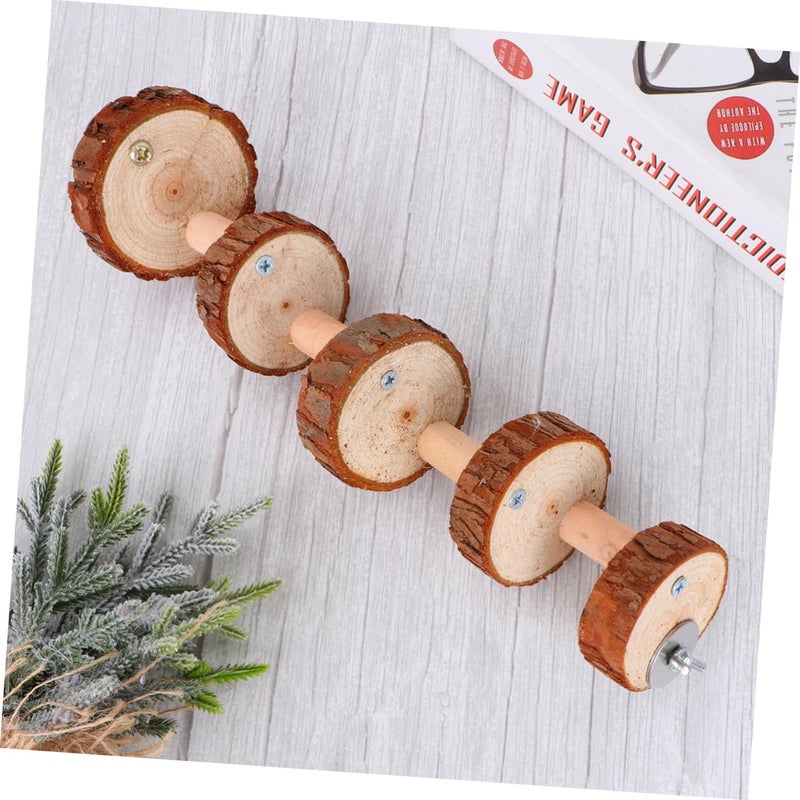 Wooden Springboard Ladder With 5 Stairs Small Animal Platform Hamster Bird Toy Stand - Image 3