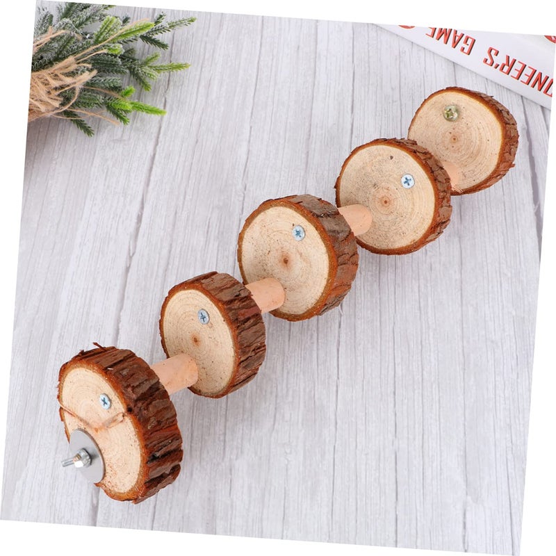 Wooden Springboard Ladder With 5 Stairs Small Animal Platform Hamster Bird Toy Stand - Image 4