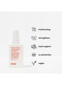 EVO EVO Happy Campers Wearable Treatment - Daily Hair Treatment to Strengthen and Protect - Reduces Frizz and Provides UV Protection - Travel Size, 50ml / 1.7fl.oz  - Image 2