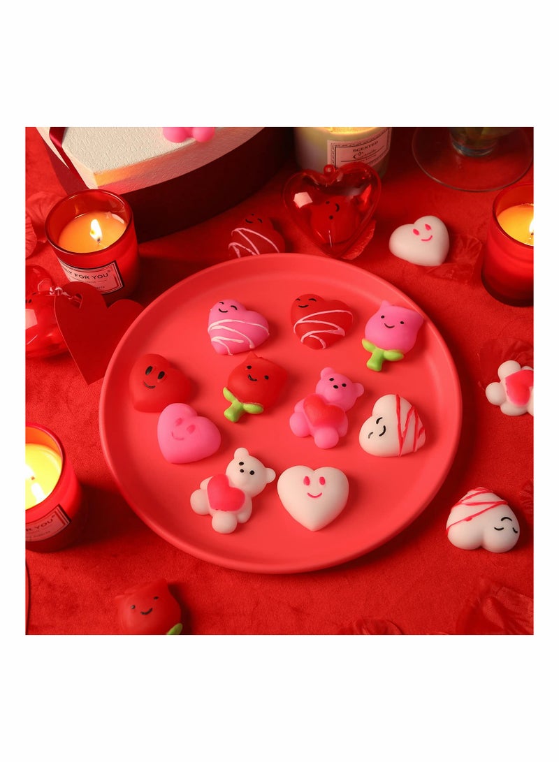 SYOSI Animal Toys, Valentines Day Squishy Cute Toys, Small Mini Kawaii Stress Relief Toys for Party Classroom, Rewards School Prizes Goodie Bag Party Favors (30 Pieces Random Color) - Image 5