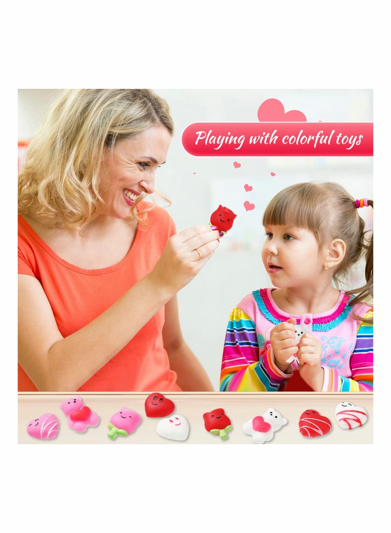 SYOSI Animal Toys, Valentines Day Squishy Cute Toys, Small Mini Kawaii Stress Relief Toys for Party Classroom, Rewards School Prizes Goodie Bag Party Favors (30 Pieces Random Color) - Image 4