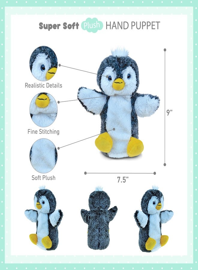 Puzzled DolliBu Penguin Plush Hand Puppet for Kids - Soft Stuffed Animal Hand Puppet Toy for Puppet Show Games Puppet Theaters for Kids, Adult Cute Puppets Educational Toy to Teach Children & Toddlers - Image 2