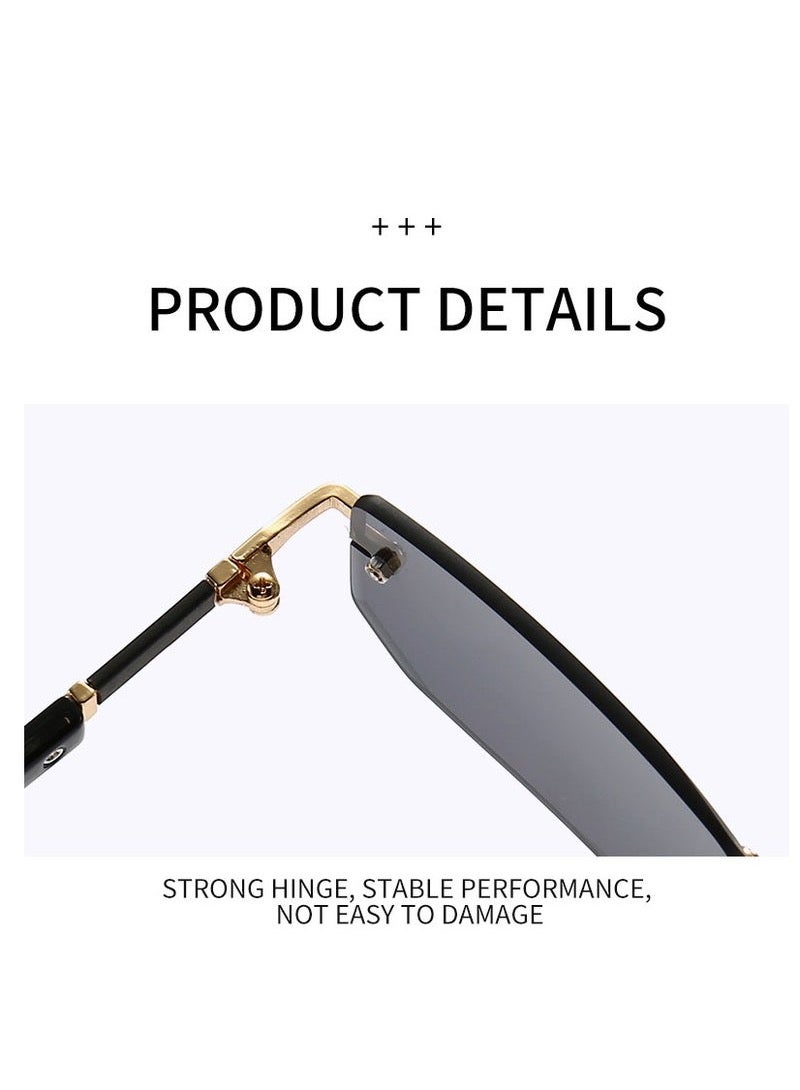 Gasin New Rimless Fashion Trend Sunglasses Personalized Sunglasses UV Protection Unisex - Image 3