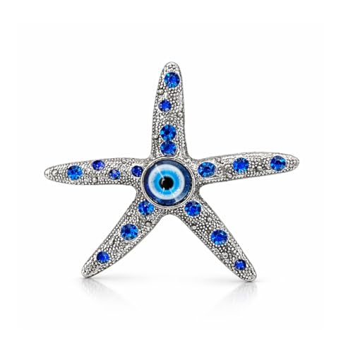 BLUE BEADS Home & Decor Magnets Multi Design Turkish Round Evil Eye Fridge Magnet Refrigerator Sticker Good Luck & Protection Unique Items Home and Office Decorative Car Accessories (Star Design) - Image 1