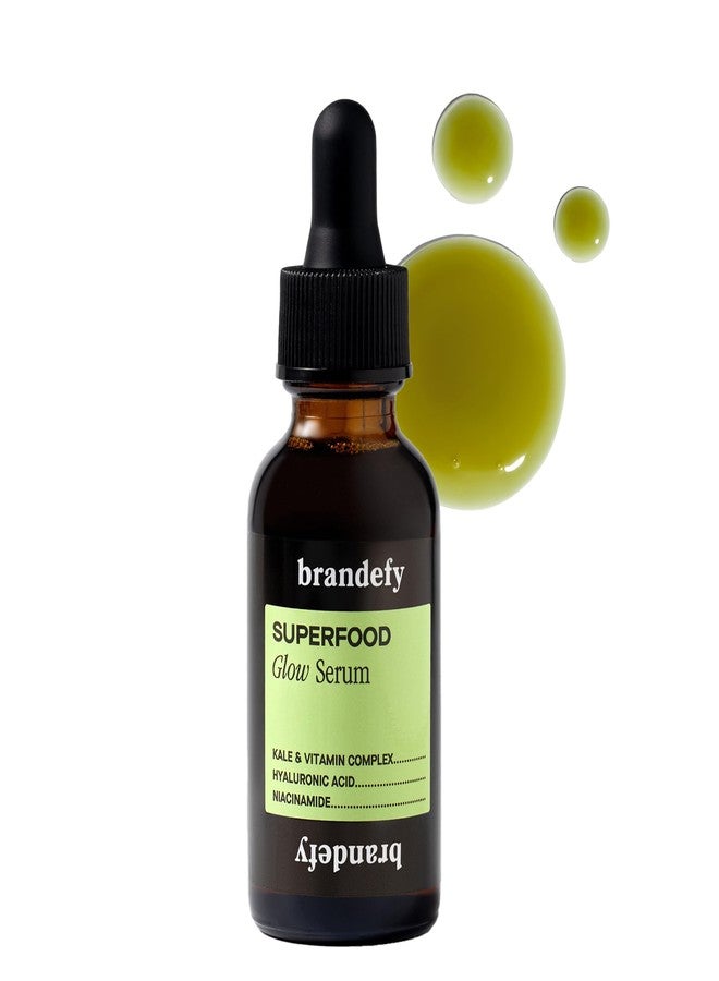 Brandefy Superfood Glow Serum - Kale & Vitamin Complex, Hyaluronic Acid, Niacinamide - Hydrating, Antioxidant Serum for Radiant Skin, Made in the Canada (1 Fl Oz) - Image 1