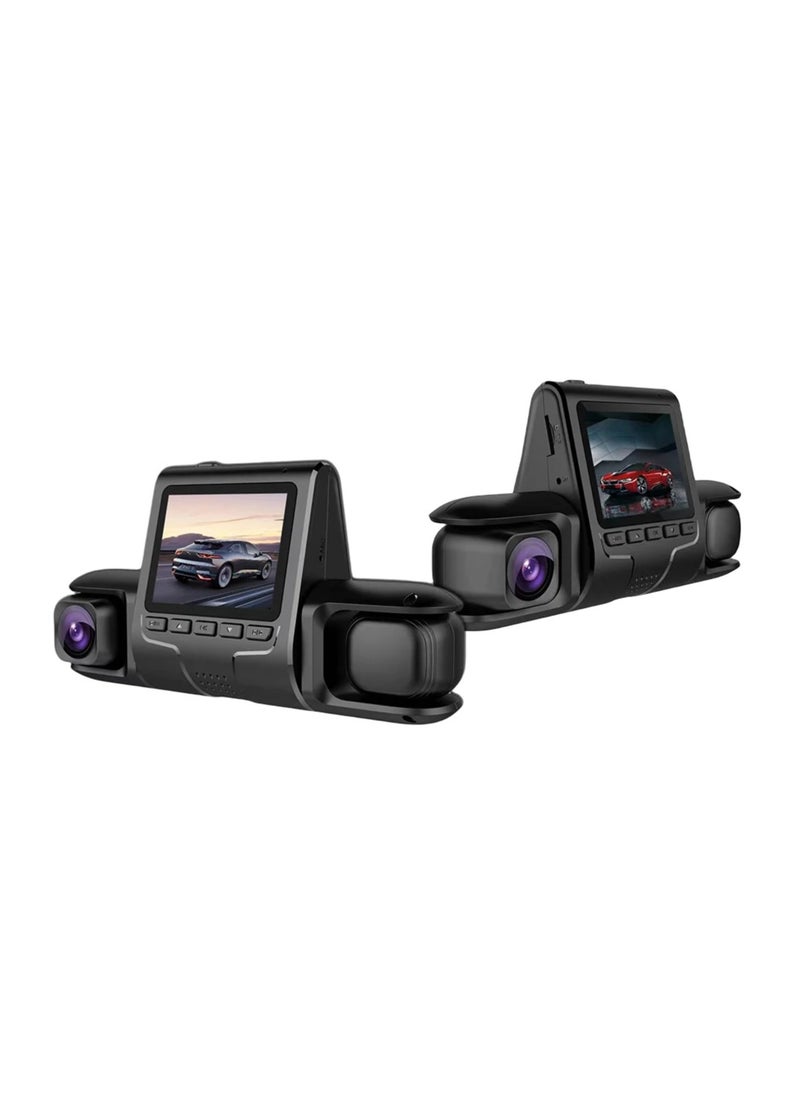 3 Lens Car DVR Dash Cam Dual Lens 3 Channel HD 1080P Video Recorder 24H Parking Monitoring