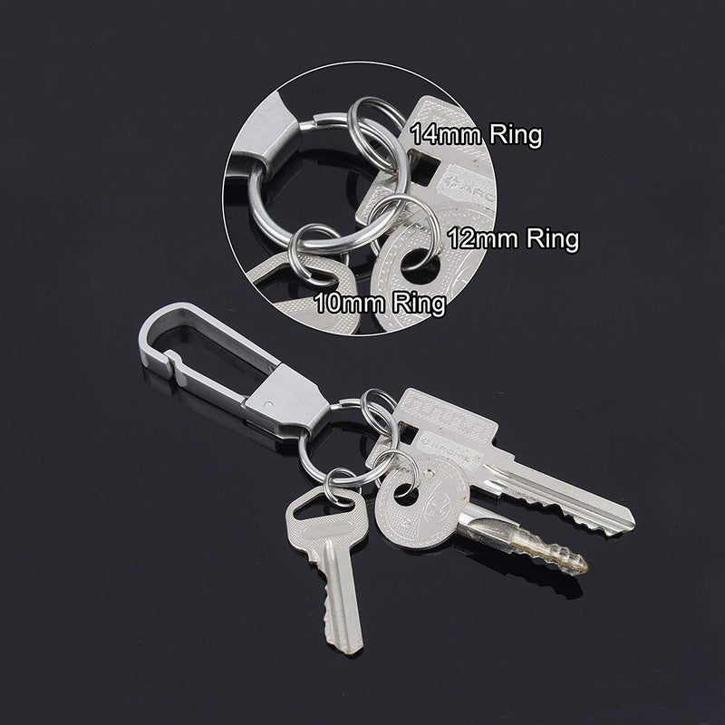 DIY Crafts DIY Crafts 10/12/14mm Pack 25 Pcs, Mix Sizes 10/12/14mm, 25 Pcs, Mix Split Rings Set Mini Key Chain Ring Metal Rings for Lanyard Nail Files, Labe(10/12/14mm Pack 25 Pcs, Mix Sizes 10/12/14mm)  - Image 5