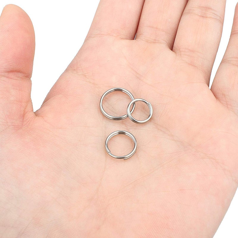 DIY Crafts DIY Crafts 10/12/14mm Pack 25 Pcs, Mix Sizes 10/12/14mm, 25 Pcs, Mix Split Rings Set Mini Key Chain Ring Metal Rings for Lanyard Nail Files, Labe(10/12/14mm Pack 25 Pcs, Mix Sizes 10/12/14mm)  - Image 3