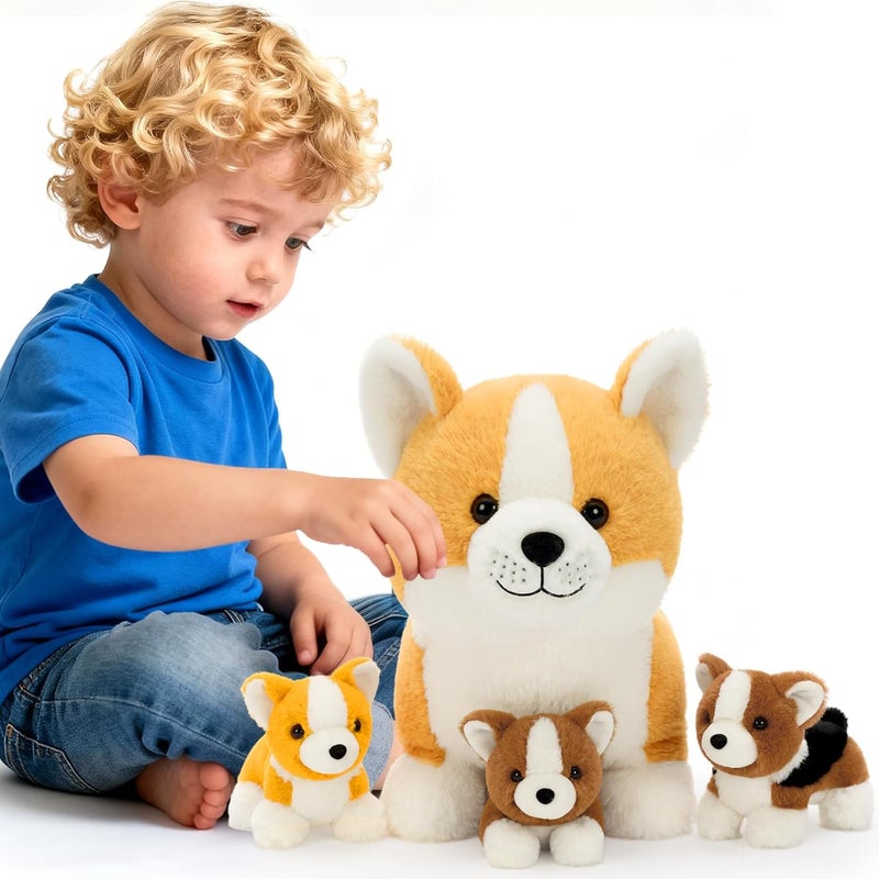 MorisMos Corgi Cuddly Toy with Baby in Belly Birthday Gift Children - Image 2