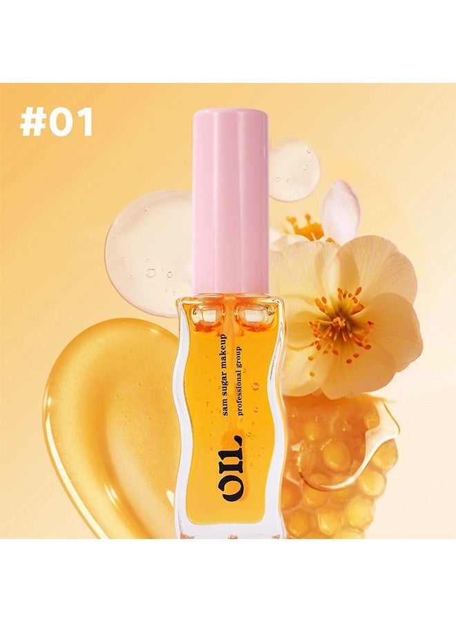 سكر سام زيت الشفاه الذهبي اللامع - زيت الشفاه المنقوع بالعسل ، يمنع جفاف الشفاه وتشققها ، تركيبة طبيعية #01 - Image 2