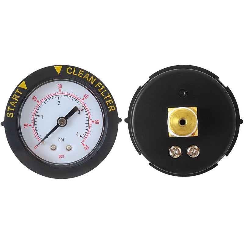 2 Inch Dial Pool Filter Pressure Gauge 60psi Waterproof Back Mount for Spa Valve Systems - Image 3
