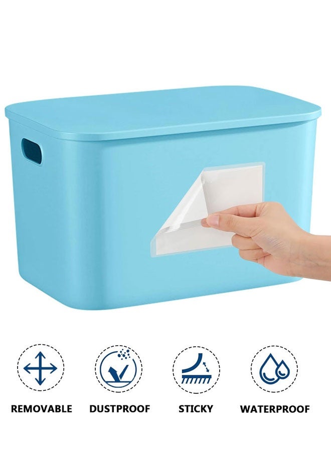 HAWAWA 20 PCS Self Adhesive Index Card Pockets with Top Open, Clear Plastic Label Holder for Cards of Note, Library and Business, Adhesive Label Pockets & Card Holder 3.5" x 5.5" (Index Card not Included) - Image 4