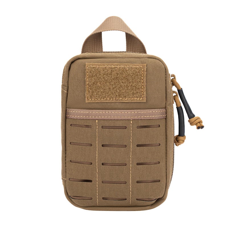 Dotacty Mini Pocket Organizer for Men EDC Gear Storage Pouch Belt/MOLLE-Compatible 6" x 4" x 1.5" Micro Nylon Bag for Multitools Flashlight Knife Pen Field Notebook (Coyote Brown, 6" x 4" x 1.5") - Image 5