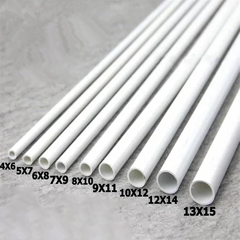 White PVC Pipe 2Pcs 50cm Length 3 2mm Outer Diameter For Aquarium Garden Irrigation DIY Watering Tube - Image 3