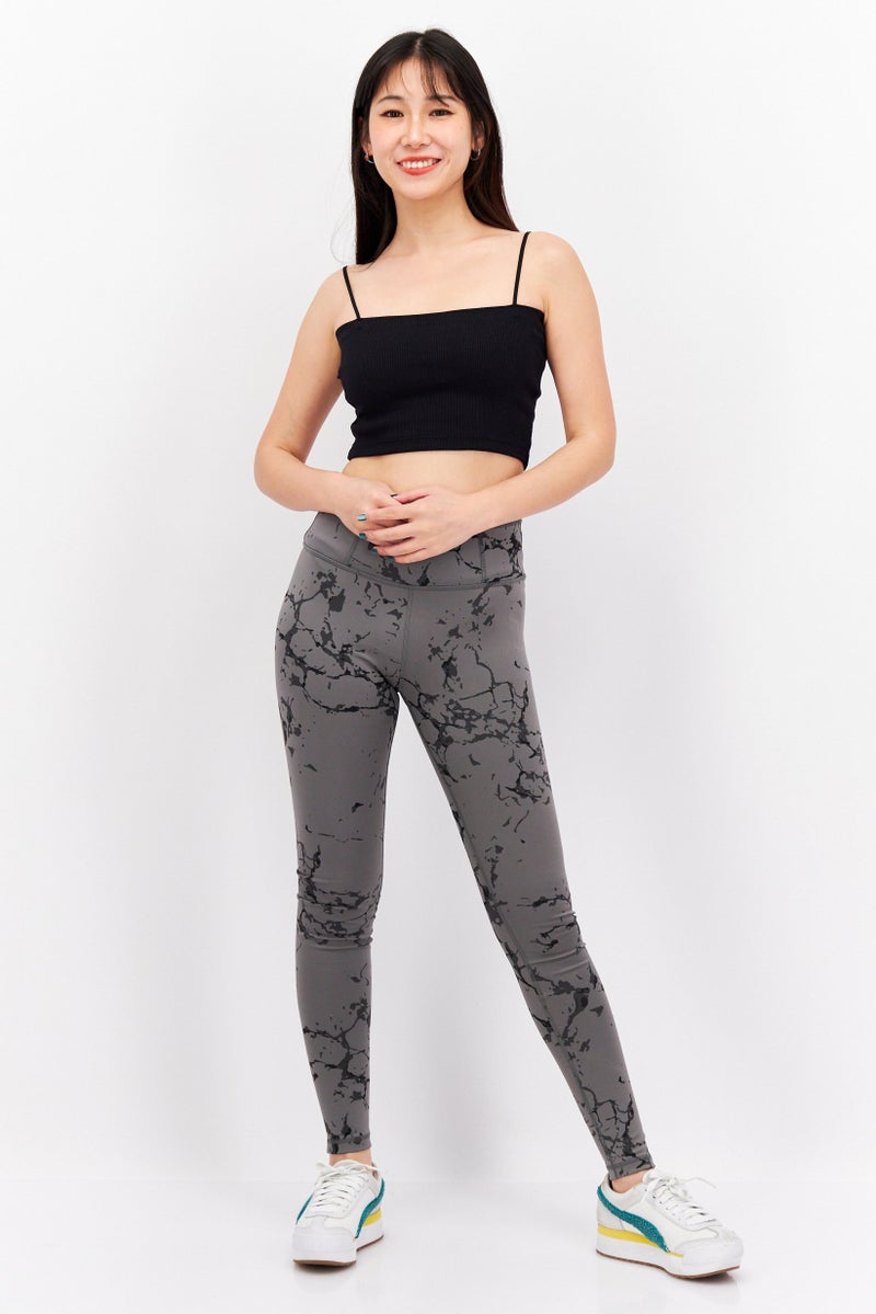 PUMA Women Sportswear Fit Training Pull On Leggings, Dark Grey Combo - Image 2