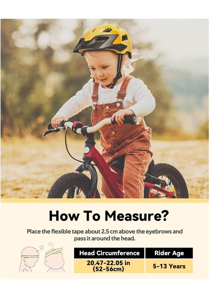 Kids Bike Helmet with Visor Children Bicycle Helmets Cycling Helmet for Youth Boys and Girls Ages 5-13 Adjustable Size 20.5-22in./52-56cm  - Image 2