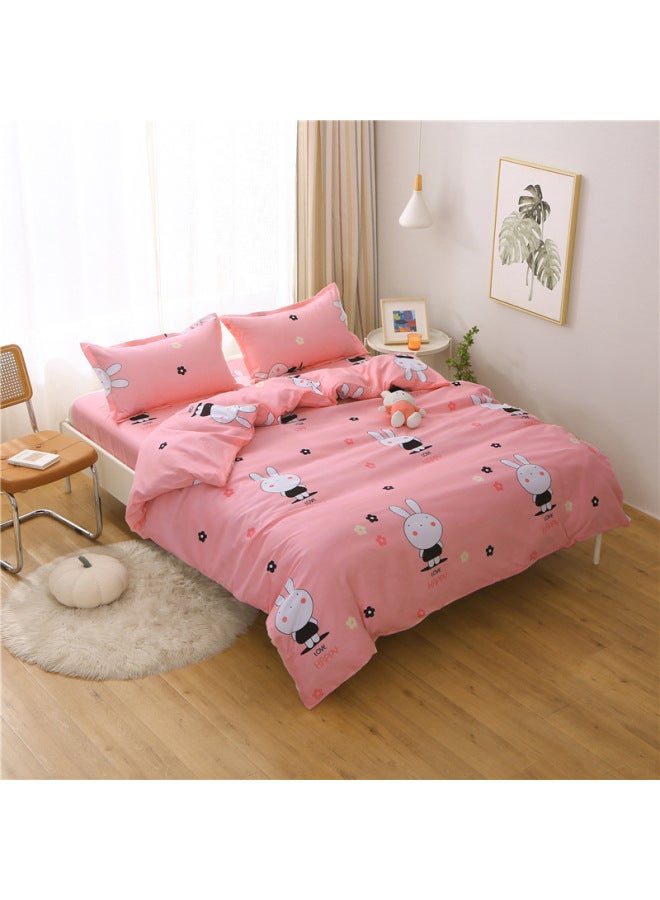 Quilt Cover Single Piece 150x 200 Student Dormitory Single Quilt Cover 200x 230cm Double Quilt Imitation Cotton Four Seasons Wholesale-Color:Naughty Rabbit-Specifications:180x220cm Quilt Cover - Image 1