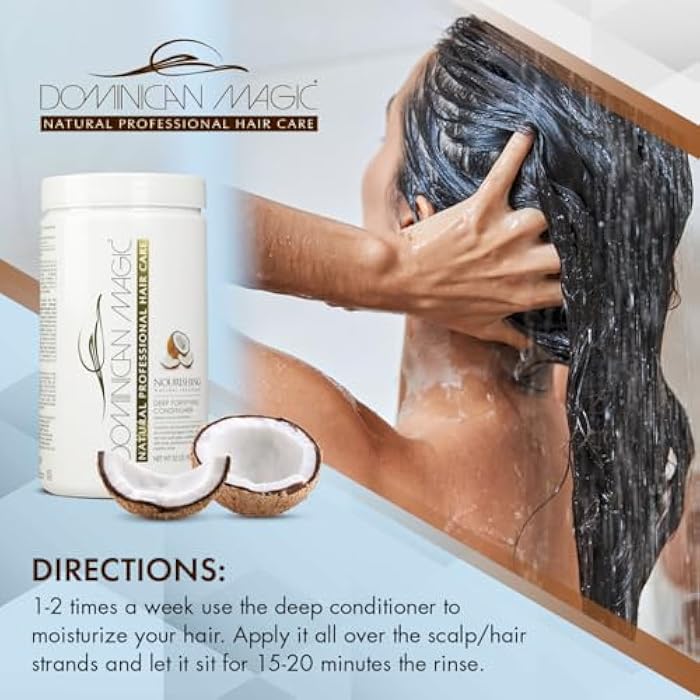 DOMINICAN MAGIC Nourishing Deep Fortify Conditioner – 16oz - Intensive Repair & Hydration for Dry, Damaged, or Curly Hair - Strengthens, Softens & Restores Shine - Image 5