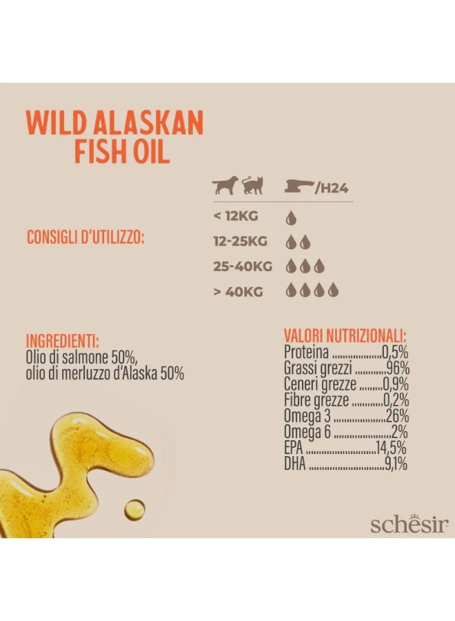 Schesir Wild Alaskan Fish Oil Omega Plus (1000ml) - Image 3