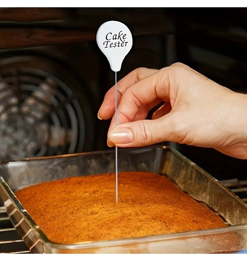 White Cake Testing Needle Stainless Steel Baking Probe Reusable Doneness Tester - Image 1