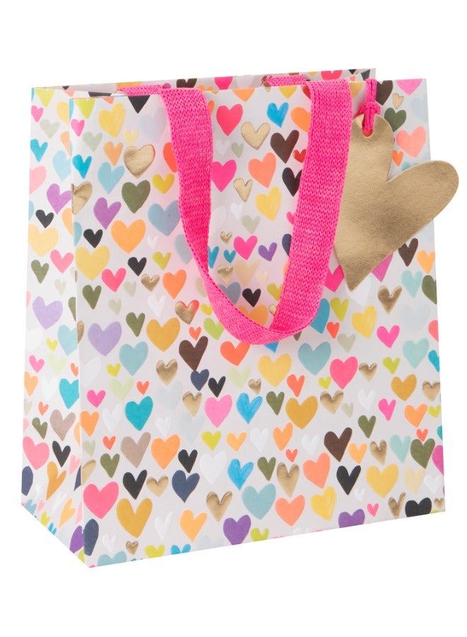 Glick Multicolor Heart Printed Gift Bag - Image 1