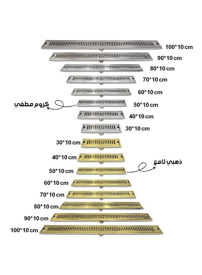 اورينت ستاندرد صفاية ستانلس ستيل OS8100 صيني ORIENT STANDARD كروم مطفي 10*40 سم - Image 2