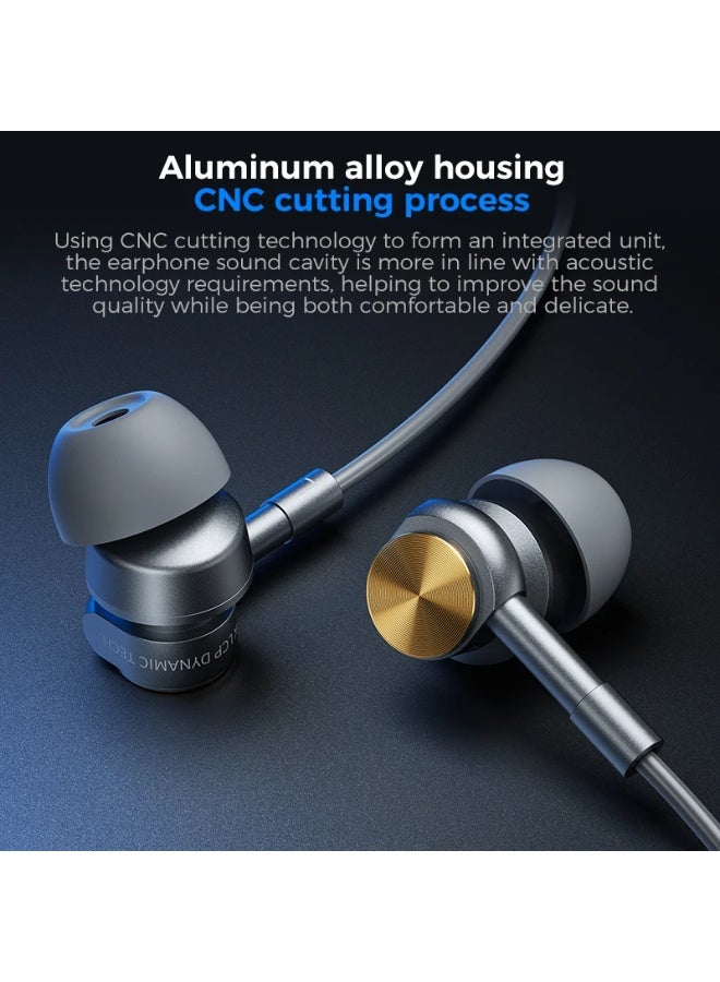 PLEXTONE G18 Gaming Earphones, 3.5mm Screw, In-Ear Gaming Headset with Microphone, 4 Gaming Effects, Durable Tangle-Free Cable, Gray Color - Image 2