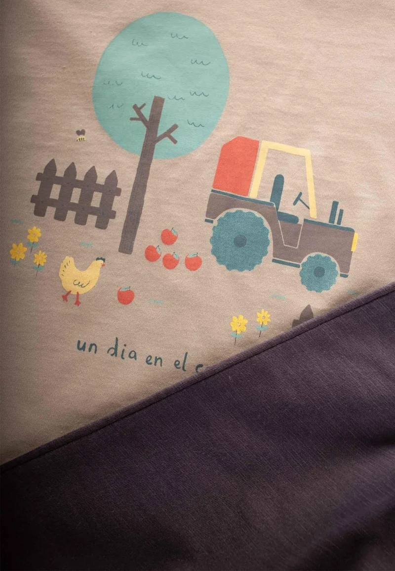 Cigit Farm Printed T-Shirt SetMink