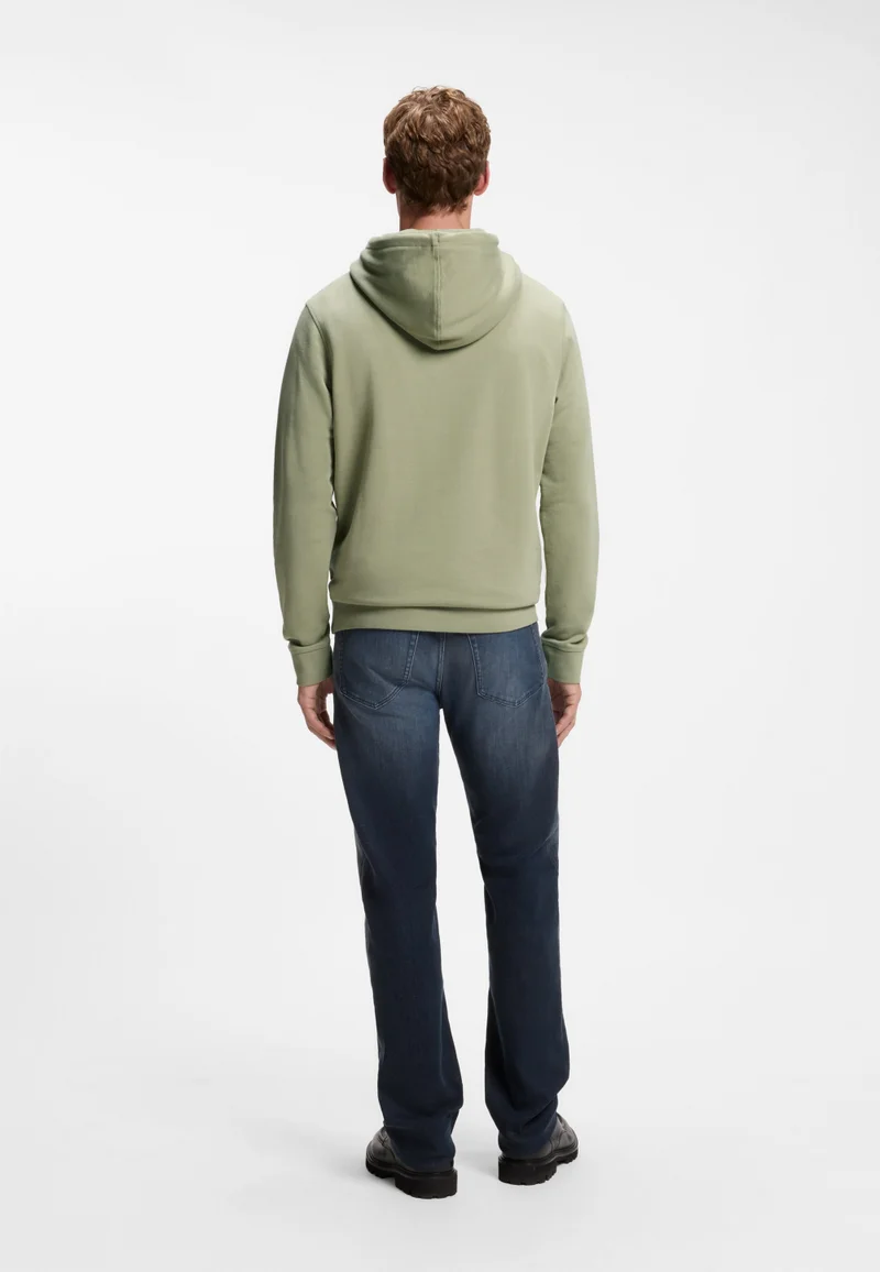 BOSS Cotton-terry hoodie with logo patch