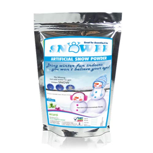 Acuro Snowee - Artificial Snow for Christmas Party Decoration 500g (Makes 50L i.e. Two Buckets Full of Instant Snow) - Image 5