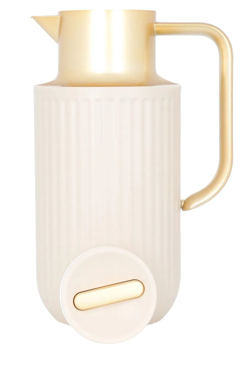 ايفرست ترمس لورا إفرست، 1.6 لتر، حافظة داخلية زجاج حراري، هيكل خارجي بلاستيك - بيج - Image 4